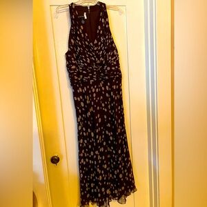 🎃Halloween Idea!🎃 Pretty Woman Brown/Cream Polka Dot Sleeveless Dress